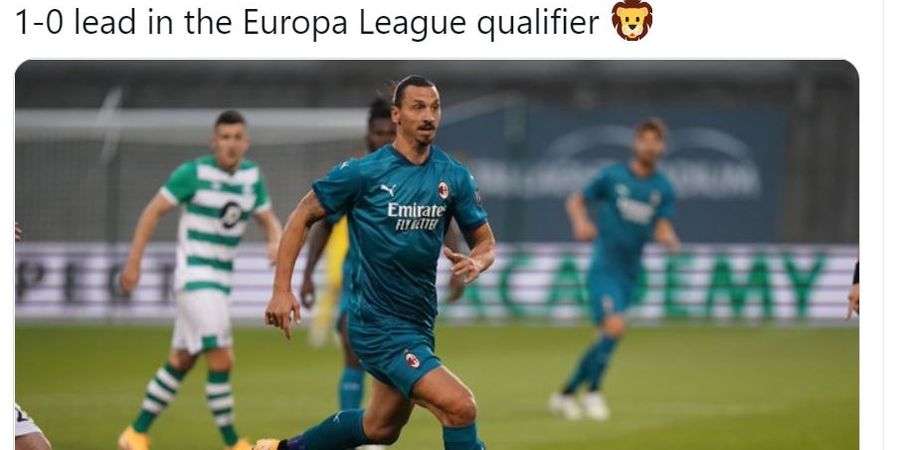 Ungguli Shamrock Rovers, Zlatan Ibrahimovic Pencetak Gol Pertama AC Milan Musim 2020-2021