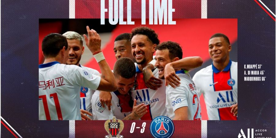 Hasil Liga Prancis - Tuah Mbappe Sembuh dari COVID-19, PSG Libas Nice 3-0