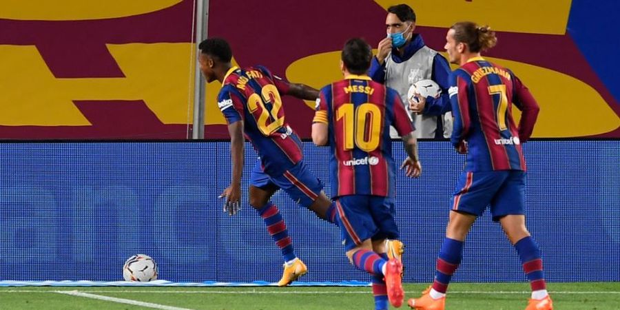 Babak I Barcelona vs Villarreal - Lionel Messi Penalti, Ansu Fati 2 Gol, Blaugrana Cetak 3 Gol dalam 20 Menit