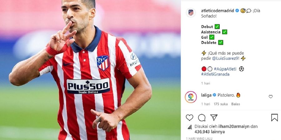 Luis Suarez Cetak Brace, tapi Pelatih Atletico Lebih Kagum Dua Hal Ini