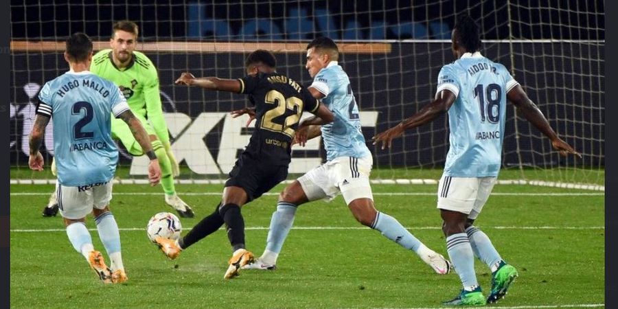 Babak I Celta Vigo vs Barcelona  - Ansu Fati Cetak Gol Ke-10 di Liga Spanyol