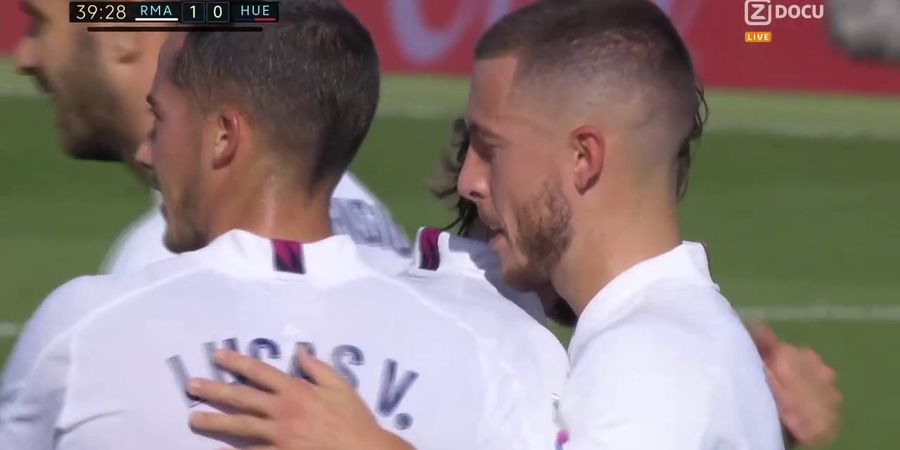 Eden Hazard Cetak Gol Setelah 392 Hari, Real Madrid Atasi Huesca di Babak I