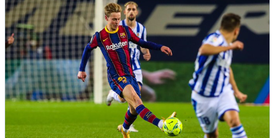 Hasil Babak I - Barcelona Unggul 2-1 atas Real Sociedad Berkat Jordi Alba dan Frenkie de Jong