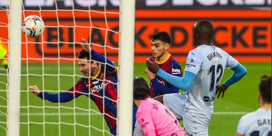 Hasil Liga Spanyol - Messi Cetak Gol 643 Pakai Kepala untuk Pertama Kalinya, Barcelona Cuma Bisa Berbagi Angka dengan Valencia