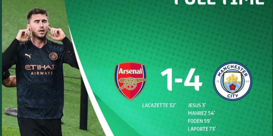 Hasil Piala Liga Inggris - Kolaps di Babak Kedua, Arsenal Dihajar Manchester City