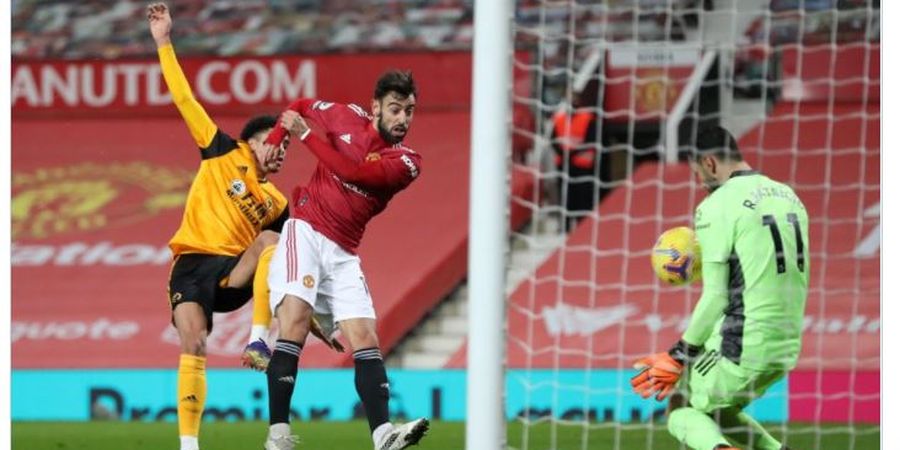 Bruno Fernandes Gagal Kolongi Rui Patricio, Man United Vs Wolves Skor Kacamata di  Babak I