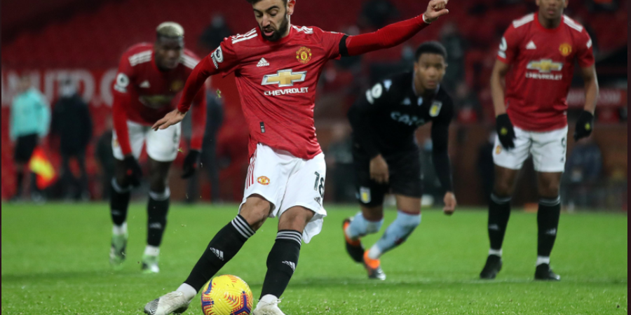 Hasil Liga Inggris - Cetak Gol Penalti Ke-9, Bruno Fernandes Antar Man United Samai Poin Liverpool