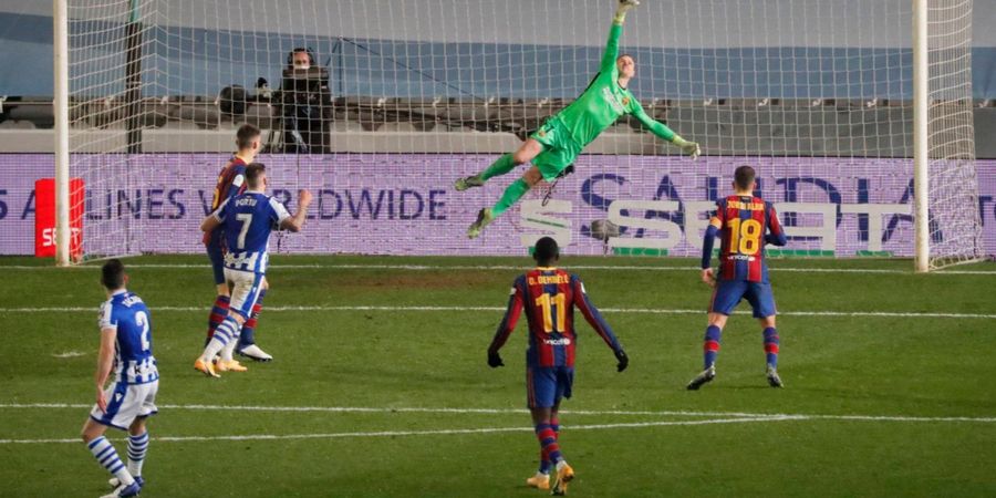 Ter Stegen, Pahlawan Barcelona di Semifinal Piala Super Spanyol