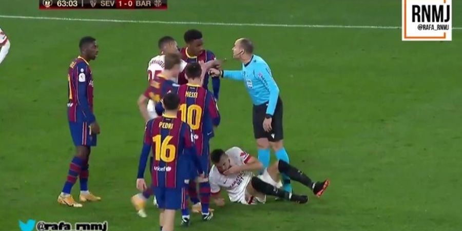 VIDEO - Belum Genap Sebulan, Messi Kembali Frustrasi dan Serang Lawan dari Belakang