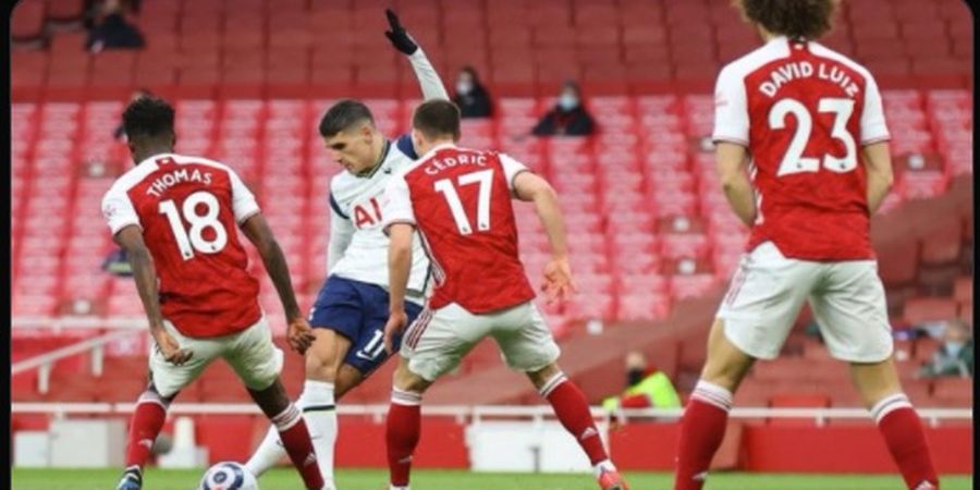 Hasil Liga Inggris - Erik Lamela Diusir Wasit Usai Cetak Gol Rabona, Arsenal Sukses Comeback atas Spurs