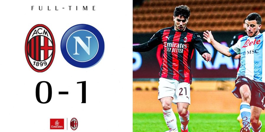 Hasil Liga Italia - Takluk dari Napoli, AC Milan Tertinggal 9 Poin dari Inter Milan