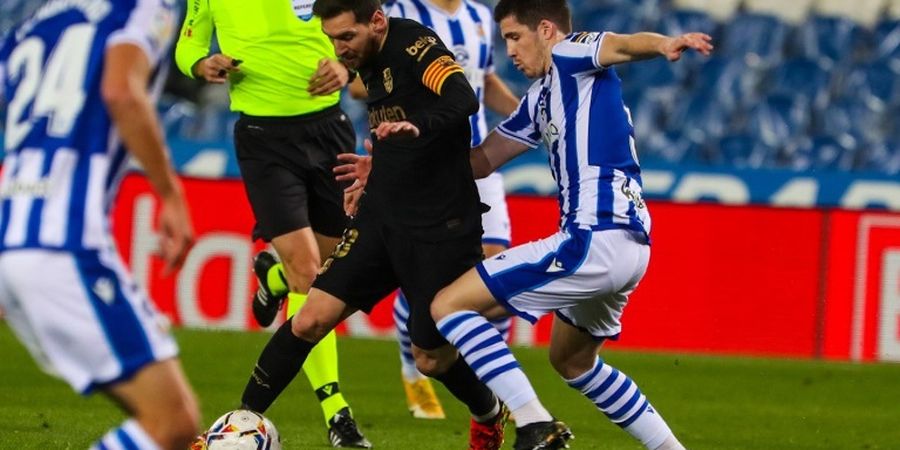 Hasil Babak I - Messi Bikin Rekor Baru, Barcelona Gebuk Real Sociedad 2 Gol