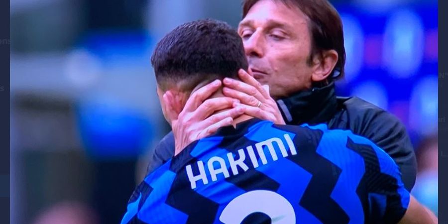 Selebrasi Liar Antonio Conte setelah Gol 7 Operan, Tubruk Kerumunan sampai Cium Achraf Hakimi