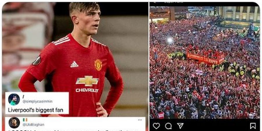 Kocak! Bek Manchester United Tak Sengaja Unggah Foto Pesta Juara Liverpool