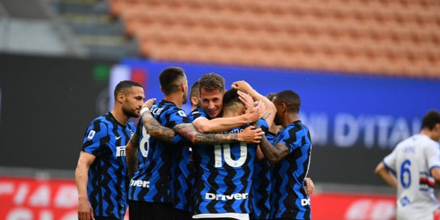 Hasil Liga Italia - Inter Milan Gasak Sampdoria, Sang Juara Lanjut Berpesta