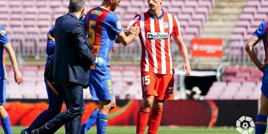 Gelandang Barcelona Punya Wajah Memar dan Celah di Rahang Usai Bertabrakan dengan Bek Atletico Madrid