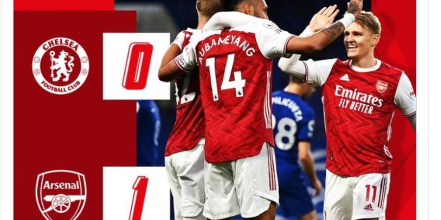 Hasil Liga Inggris - Chelsea Kena Harapan Palsu, Arsenal Menang 1-0