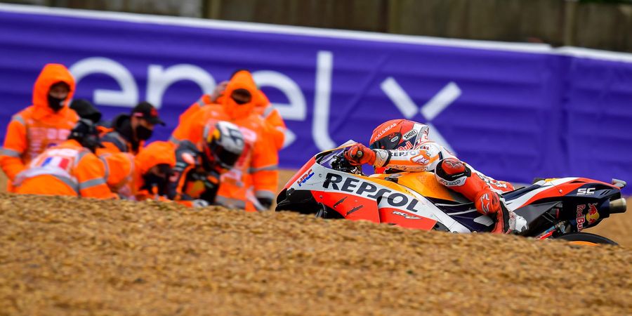 MotoGP Italia 2021 - Marquez Tetap Positif meski Balapannya Berakhir Nyungsep