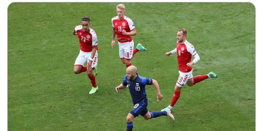 Hasil EURO 2020 - Christian Eriksen Kolaps, Denmark-Finlandia Ditunda