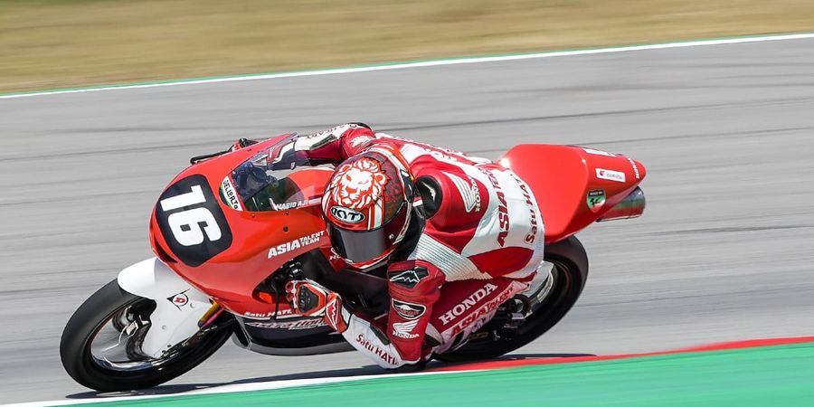 Apes Bolak-balik, Pembalap Indonesia Mario Aji Batal Menangi Balapan CEV Moto3 Catalunya