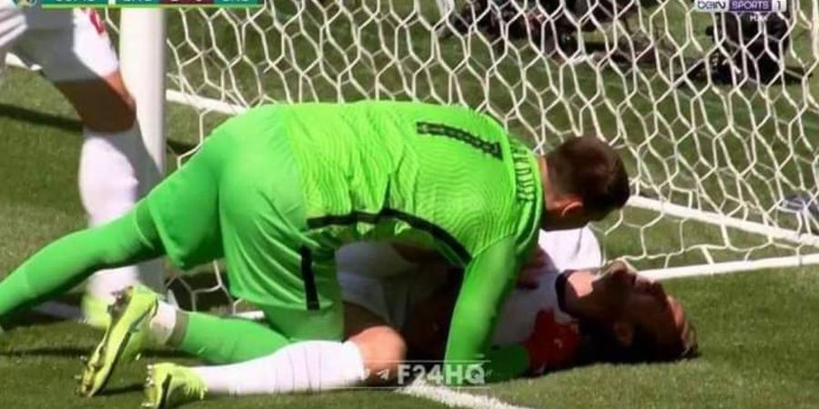 Trauma Kolapsnya Eriksen, Kiper Kroasia Buru-buru Ngecek Kondisi Harry Kane setelah Kebentur Tiang