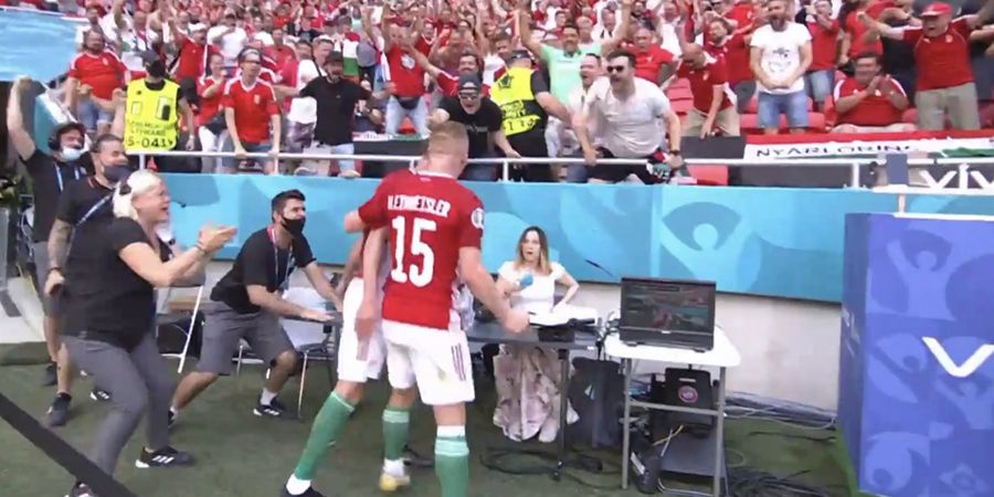 VIDEO - Bek Kanan Hungaria Cetak Gol ke Gawang Prancis, Puskas Arena Menggila, Presenter TV Wanita Sampai Ketakutan