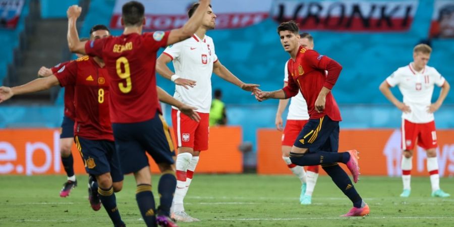 Alvaro Morata Mesra dengan VAR, Spanyol Unggul 1-0 atas Polandia