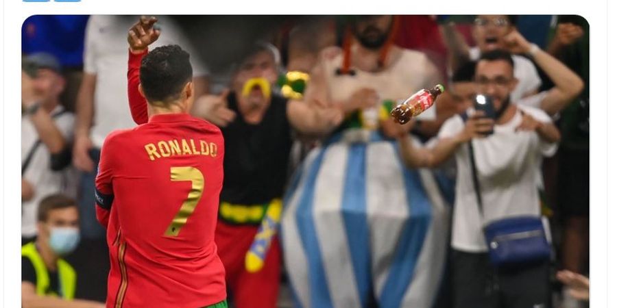 EURO 2020 - Cristiano Ronaldo Vs Coca-cola Jilid II, Perayaan Samai Rekor Ali Daei Terganggu Lemparan Botol