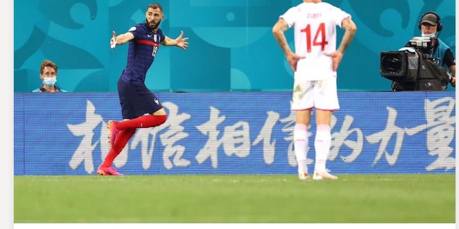 EURO 2020 - Brace ke Gawang Swiss Bikin Karim Benzema Sejajar Zinedine Zidane