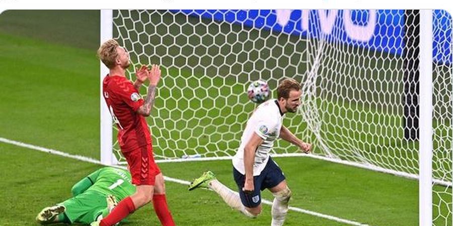 EURO 2020 - Jawaban Harry Kane Usai Penalti Menit 104 Ditepis Kasper Schmeichel