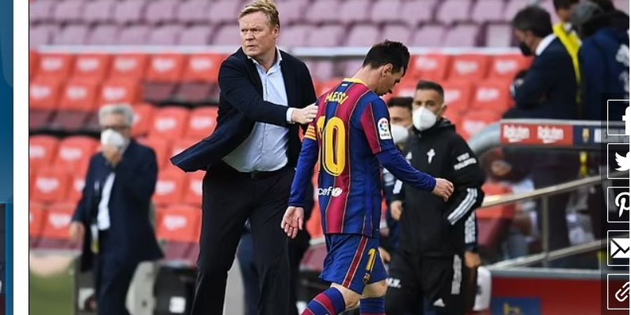 Ronald Koeman Masih Sulit Terima Kepergian Lionel Messi dari Barcelona