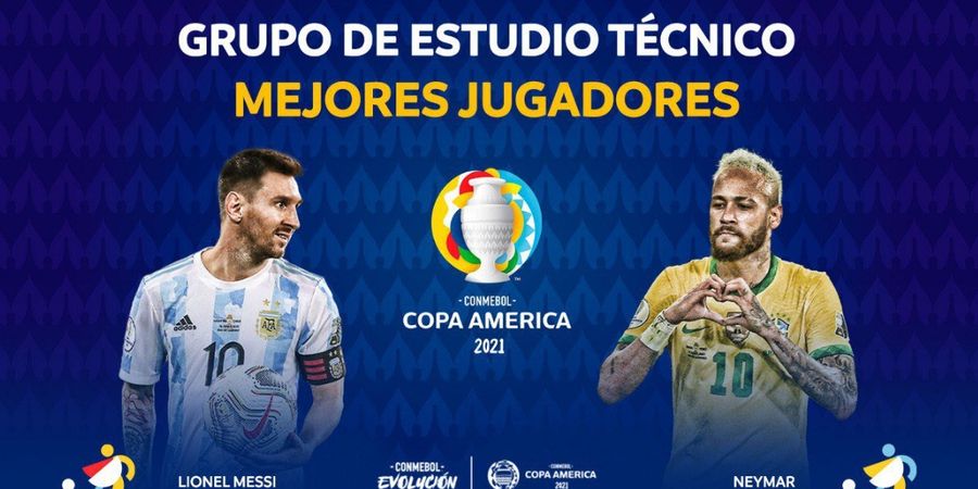 Kompak, Lionel Messi dan Neymar Jadi Pemain Terbaik Copa America 2021