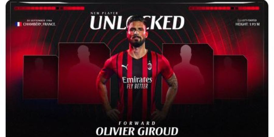 RESMI - Olivier Giroud Gabung AC Milan, Dipuji Mantan Rekan Setim