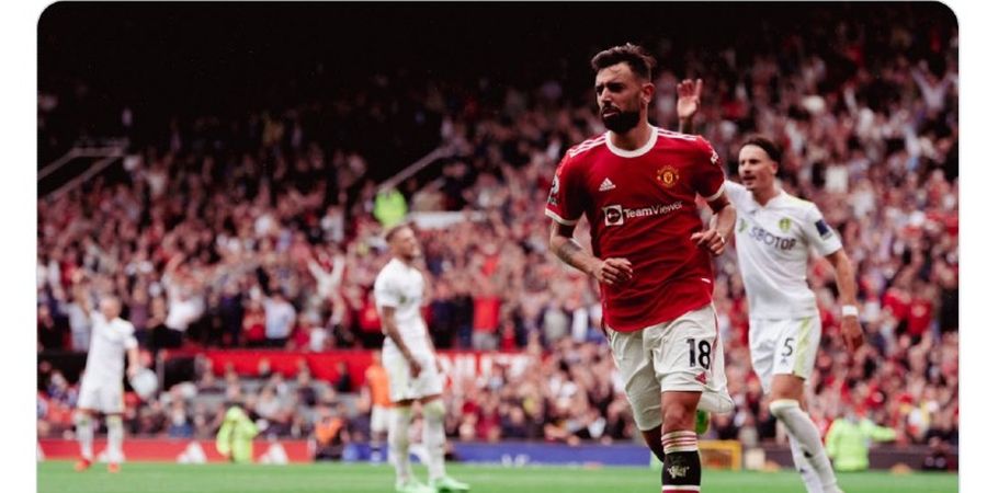 Hasil Liga Inggris - Bruno Fernandes Hat-Trick, Jadon Sancho Debut, Man United Pesta Gol