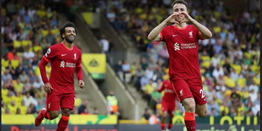 Diogo Jota Cetak Gol Ke-10, Liverpool Bungkam Norwich City di Babak I