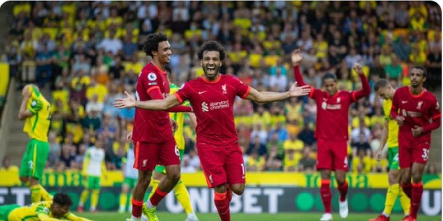 Cetak Gol ke Gawang Norwich, Mohamed Salah Catatkan Rekor Baru Liga Inggris