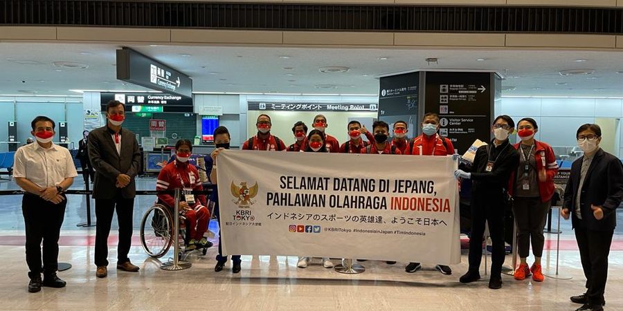 Paralimpiade Tokyo 2020 - Kloter Pertama Kontingen Indonesia Disambut KBRI Tokyo