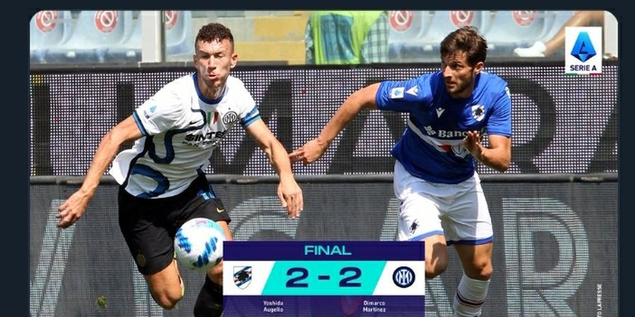 Hasil Liga Italia - Kejar-kejaran Gol, Sampdoria Rusak Hasil Sempurna Inter Milan