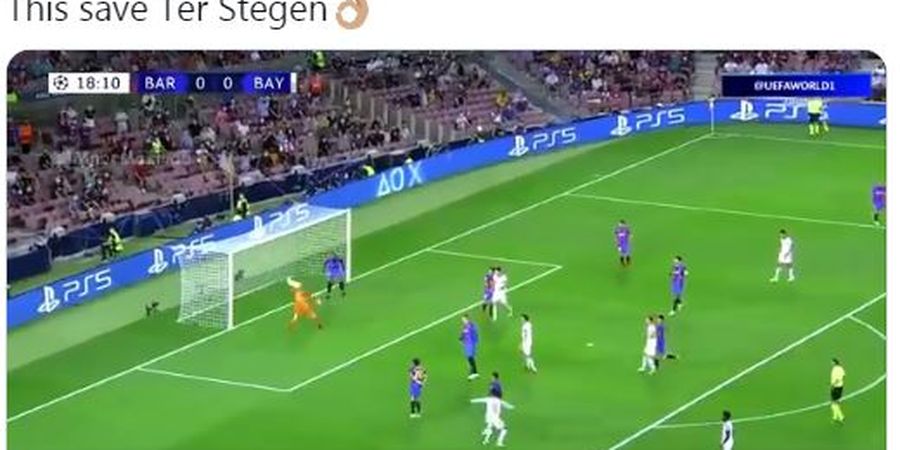 Hasil Babak I - Ter Stegen Buat Penyelamatan Satu Tangan, Barcelona Tertinggal 0-1