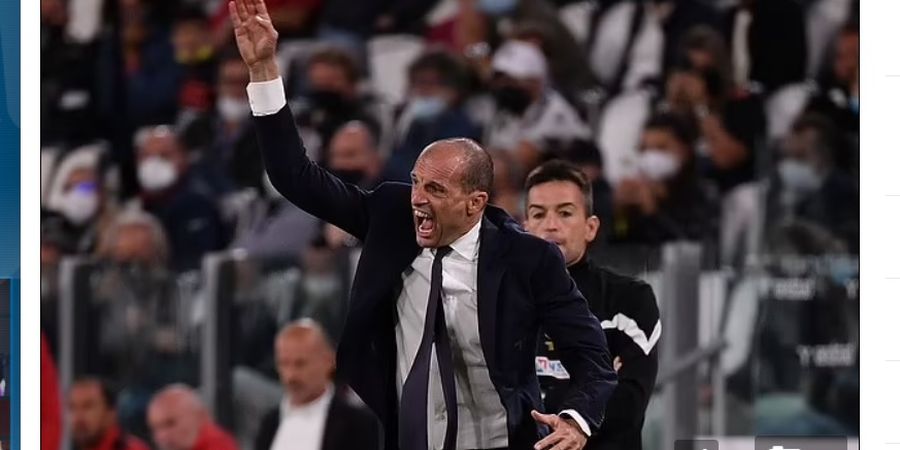 Juventus Terburuk dalam 60 Tahun, Allegri Mengamuk dan Umpatannya Terdengar Jelas