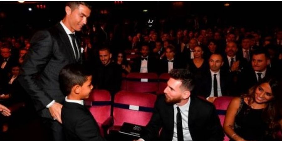 Bertemu Lionel Messi, Anak Cristiano Ronaldo Sempat Tak Percaya Postur Pendek La Pulga