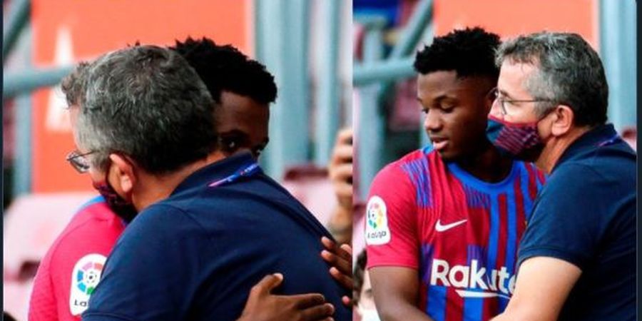 Momen Ansu Fati Peluk Erat Dokter Klub Barcelona, Cuma Butuh 10 Menit Cetak Gol Usai Cedera 10 Bulan