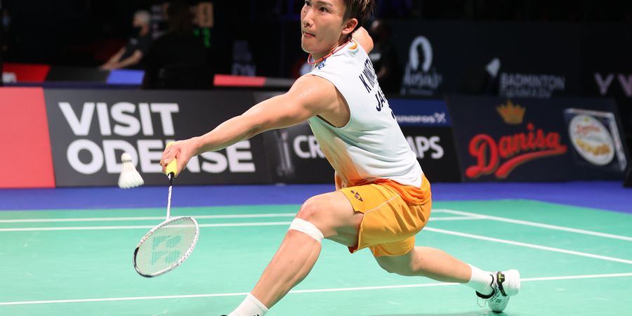 Hasil Denmark Open 2021 - Belum Ada Kendala, Kento Momota ke Babak Kedua