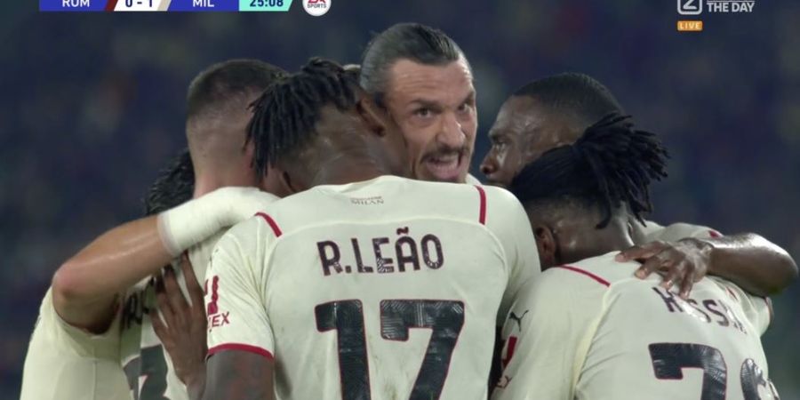 Zlatan Ibrahimovic Cetak Gol Freekick Super, AC Milan Ungguli AS Roma di Babak I