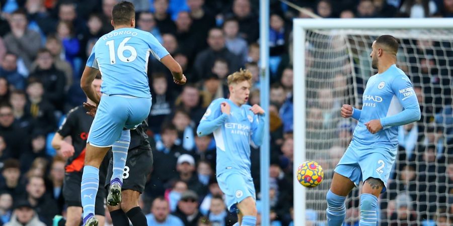 Hasil Liga Inggris - Diwarnai VAR Batalkan Penalti, Man City Bantai Everton 3-0