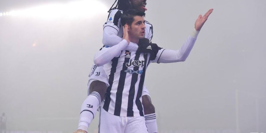 Alvaro Morata Cetak Gol di Tengah Kepulan Asap, Juventus Bungkam Bologna di Babak I