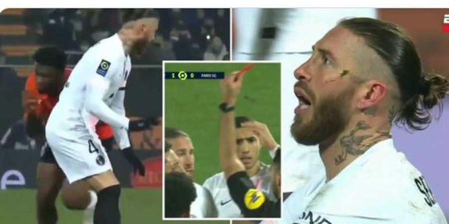 Usai Dapat Kartu Merah Perdana di PSG, Sergio Ramos Keluarkan Kata-kata Mutiara