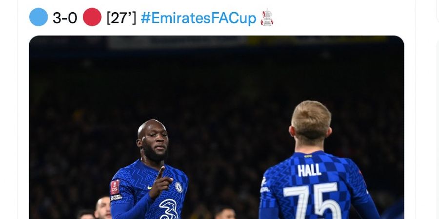 Hasil Piala FA - Gol Romelu Lukaku Warnai Pesta Lima Gol Chelsea