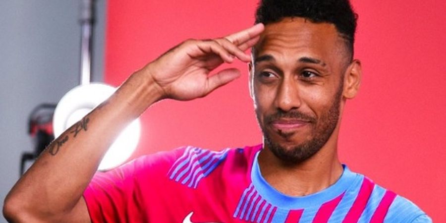 Aubameyang Debut di Barcelona Dengan Tato Ikoniknya Tentang Arsenal