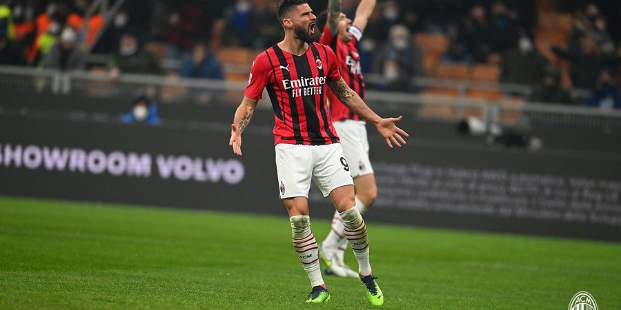 Hasil Liga Italia - AC Milan Bangkit, Olivier Giroud Cetak 2 Gol dalam 3 Menit, Inter Milan Kena Comeback Tragis